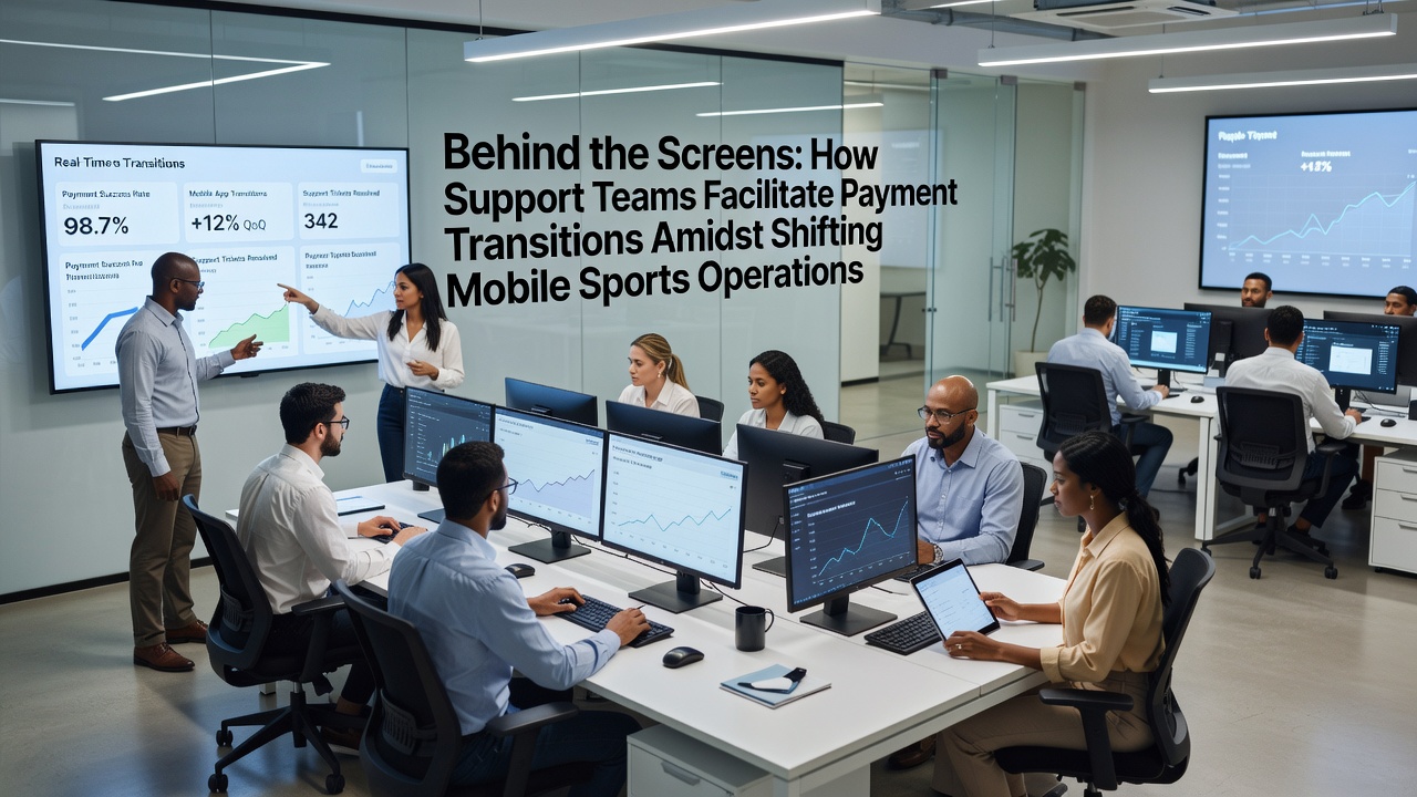 Behind the scenes view of payment processing and support coordination in mobile betting