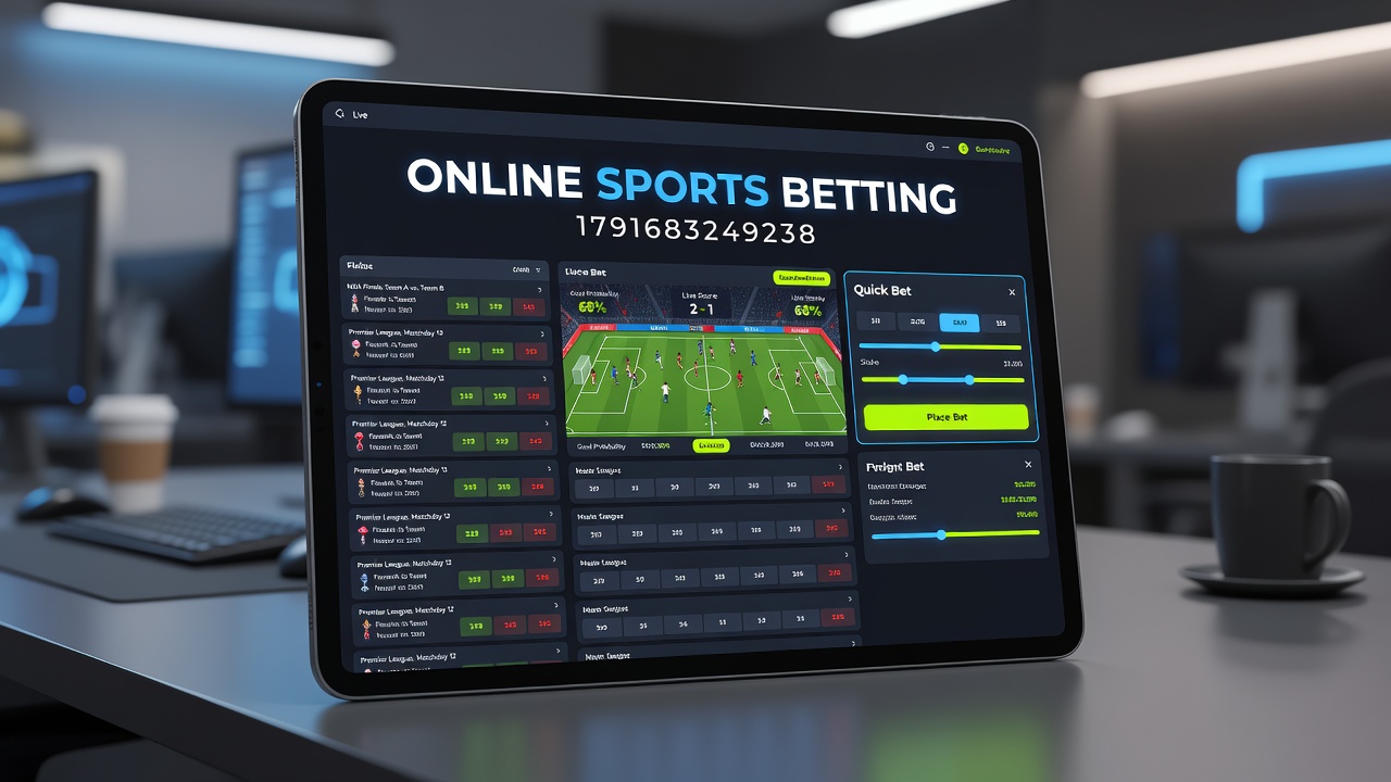 Mobile sports betting app displaying live event odds and user account features